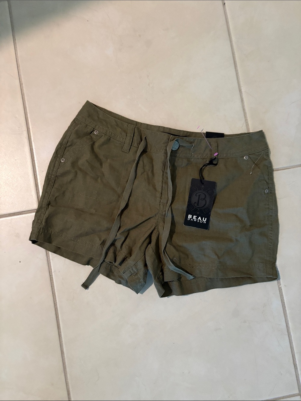 NWT beau dawson sz 8 petite linen shorts 548
